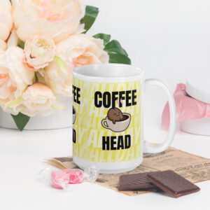 White glossy mug